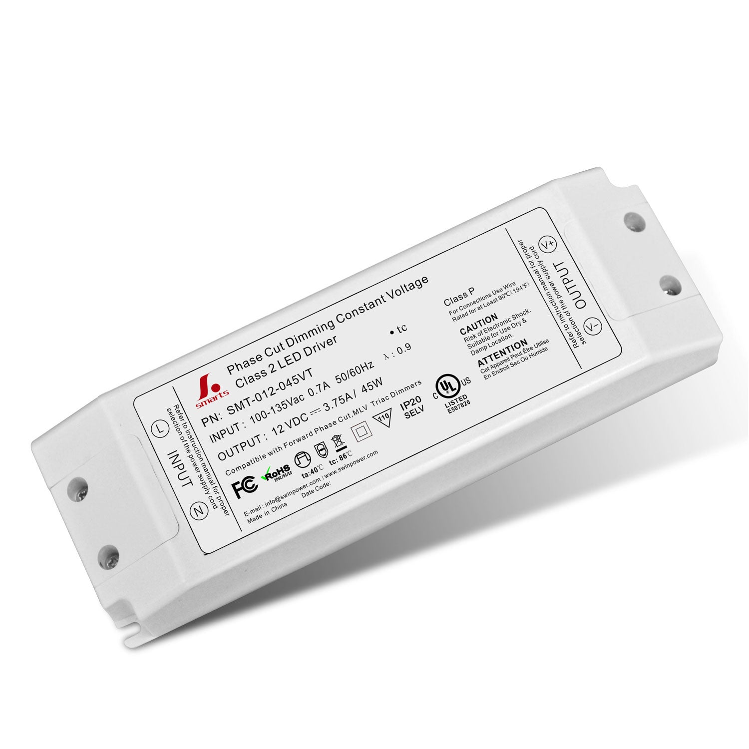 45-Watt Universal Dimming LED Driver, 24-Volt DC